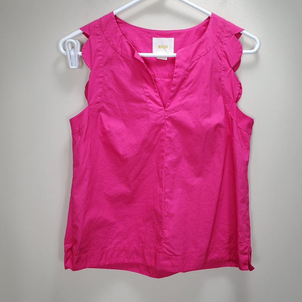 Maeve‎ scallop trim v neck top
